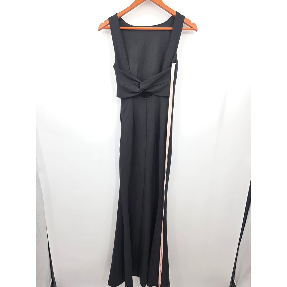 Lulus Love In Your Eyes Black Knotted Mermaid Maxi Dress Size XS - Picture 7 of 8